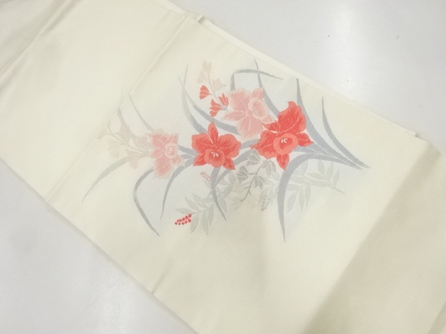 JAPANESE KIMONO / VINTAGE NAGOYA OBI / WOVEN ORCHID